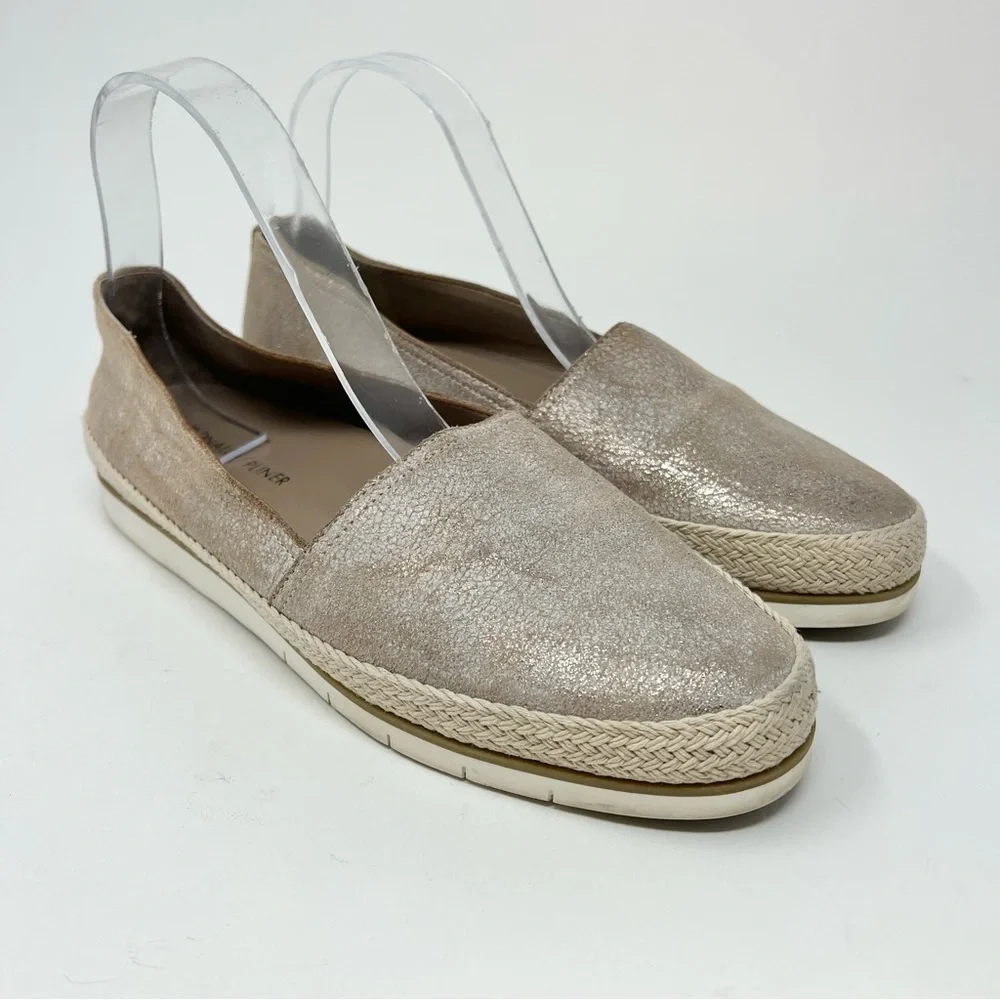 Donald J. Pliner Palm Metallic Espadrilles Slip On Flats Women's 8 Beachy Preppy
